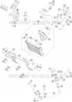 CIRCUIT DE REFROIDISSEMENT pour KTM 390 DUKE WHITE - IKD de 2020