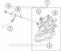 ETRIER DE FREIN AR pour KTM 390 DUKE WHITE - IKD de 2020