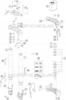 FOURCHE / T DE FOURCHE pour KTM 390 DUKE WHITE - IKD de 2020