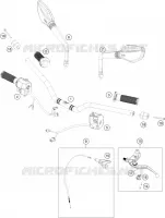 GUIDON / COMMANDES pour KTM 390 DUKE WHITE - IKD de 2020