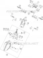 PHARE / FEU ARRIERE pour KTM 390 DUKE WHITE - IKD de 2020