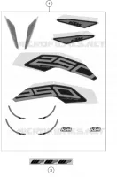AUTOCOLLANTS pour KTM 250 DUKE - B.D. de 2021