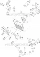 CIRCUIT DE REFROIDISSEMENT pour KTM 250 DUKE - B.D. de 2021
