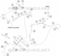 EVAPORATIVE CANISTER pour KTM 250 DUKE - B.D. de 2021