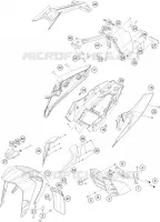 PLASTIQUES pour KTM 250 DUKE - B.D. de 2021