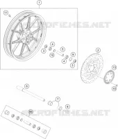 ROUE AVANT pour KTM 250 DUKE - B.D. de 2021