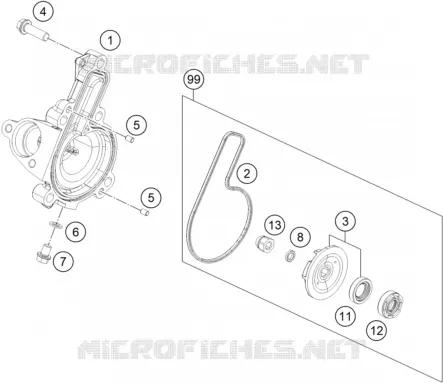POMPE A EAU KTM MOTO 250 2021 DUKE  250 DUKE - B.D.