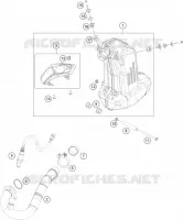 ECHAPPEMENT pour KTM 200 DUKE NON ABS WHITE - B.D. de 2021