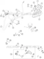 ETRIER DE FREIN AR pour KTM 200 DUKE NON ABS WHITE - B.D. de 2021