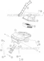 FILTRE A AIR pour KTM 200 DUKE NON ABS WHITE - B.D. de 2021