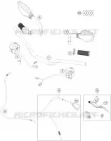GUIDON / COMMANDES pour KTM 200 DUKE NON ABS WHITE - B.D. de 2021
