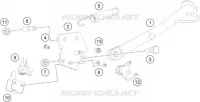BEQUILLE LATERALE / CENTRALE pour KTM 200 DUKE NON ABS BLACK - B.D. de 2021