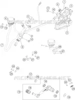 ETRIER DE FREIN AR pour KTM 200 DUKE NON ABS BLACK - B.D. de 2021