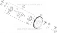 ARBRE D'EQUILIBRAGE pour KTM 200 DUKE WHITE de 2021