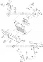 CIRCUIT DE REFROIDISSEMENT pour KTM 200 DUKE WHITE de 2021