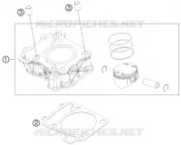 CYLINDRE pour KTM 200 DUKE WHITE de 2021