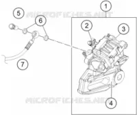 ETRIER DE FREIN AR pour KTM 200 DUKE WHITE de 2021