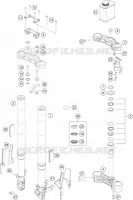 FOURCHE / T DE FOURCHE pour KTM 200 DUKE WHITE de 2021