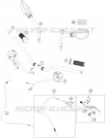 GUIDON / COMMANDES pour KTM 200 DUKE WHITE de 2021