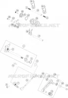 MECANISME DE SELECTION DE VITESSES pour KTM 200 DUKE WHITE de 2021