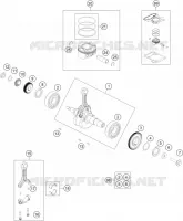 VILEBREQUIN / PISTON pour KTM 200 DUKE WHITE de 2021