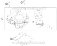 CYLINDRE pour KTM 200 DUKE ABS WHITE - CKD de 2021