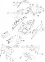 PLASTIQUES pour KTM 200 DUKE ABS WHITE - CKD de 2021