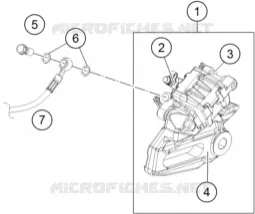 ETRIER DE FREIN AR KTM MOTO 200 2021 DUKE  200 DUKE ABS WHITE - CKD