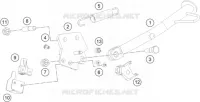 BEQUILLE LATERALE / CENTRALE pour KTM 200 DUKE ABS ORANGE - B.D. de 2021