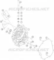 CARTER EMBRAYAGE pour KTM 200 DUKE ABS ORANGE - B.D. de 2021