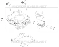 CYLINDRE pour KTM 200 DUKE ABS ORANGE - B.D. de 2021