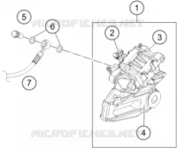 ETRIER DE FREIN AR pour KTM 200 DUKE ABS ORANGE - B.D. de 2021