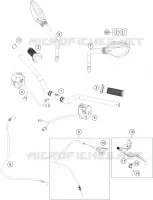 GUIDON / COMMANDES pour KTM 200 DUKE ABS ORANGE - B.D. de 2021