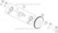 ARBRE D'EQUILIBRAGE pour KTM 200 DUKE ORANGE ABS - IKD de 2020