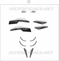 AUTOCOLLANTS pour KTM 200 DUKE ORANGE ABS - IKD de 2020