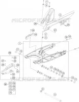BRAS OSCILLANT  pour KTM 200 DUKE ORANGE ABS - IKD de 2020