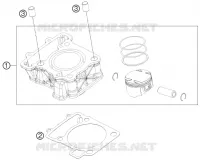 CYLINDRE pour KTM 200 DUKE ORANGE ABS - IKD de 2020
