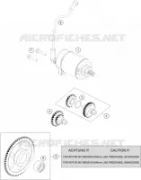 DEMARREUR ELECTRIQUE pour KTM 200 DUKE ORANGE ABS - IKD de 2020