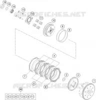 EMBRAYAGE pour KTM 200 DUKE ORANGE ABS - IKD de 2020