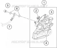 ETRIER DE FREIN AR pour KTM 200 DUKE ORANGE ABS - IKD de 2020