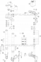 FOURCHE / T DE FOURCHE pour KTM 200 DUKE ORANGE ABS - IKD de 2020