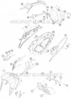 PLASTIQUES pour KTM 200 DUKE ORANGE ABS - IKD de 2020
