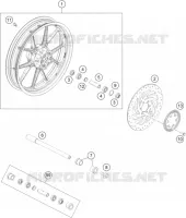 ROUE AVANT pour KTM 200 DUKE ORANGE ABS - IKD de 2020