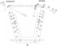 SOUPAPES pour KTM 200 DUKE ORANGE ABS - IKD de 2020