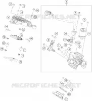 BOITIER PAPILLON INJECTION pour KTM 200 DUKE WHITE ABS - B.D. de 2020