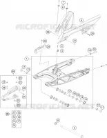 BRAS OSCILLANT  pour KTM 200 DUKE WHITE ABS - B.D. de 2020