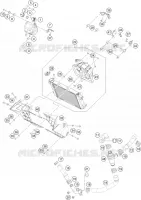 CIRCUIT DE REFROIDISSEMENT pour KTM 200 DUKE WHITE ABS - B.D. de 2020