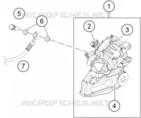 ETRIER DE FREIN AR pour KTM 200 DUKE WHITE ABS - B.D. de 2020