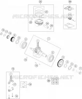 VILEBREQUIN / PISTON pour KTM 200 DUKE WHITE ABS - B.D. de 2020