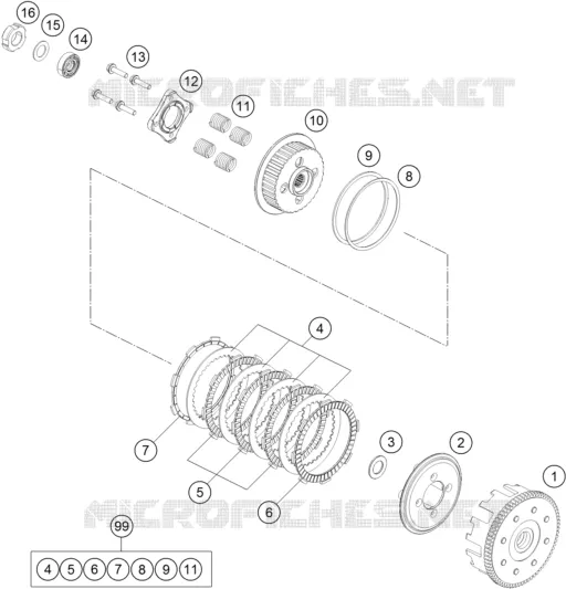 EMBRAYAGE KTM MOTO 125 2021 DUKE  125 DUKE SILVER - B.D.
